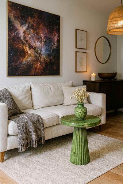 Simillo Home&Living Modern Tasarım Masif Ahşap Sehpa – Tekli Mantar Sehpa Mod...