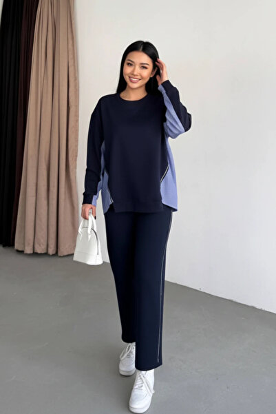 cemo Kontrast Detaylı Oversize Eşofman Takımı