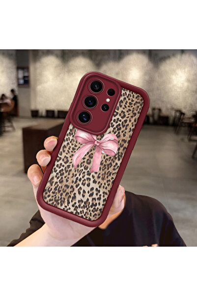 Hontinga حافظة هاتف سامسونج جالاكسي S25 ألترا متوافقة مع تصميم الوشم الفهد، م...