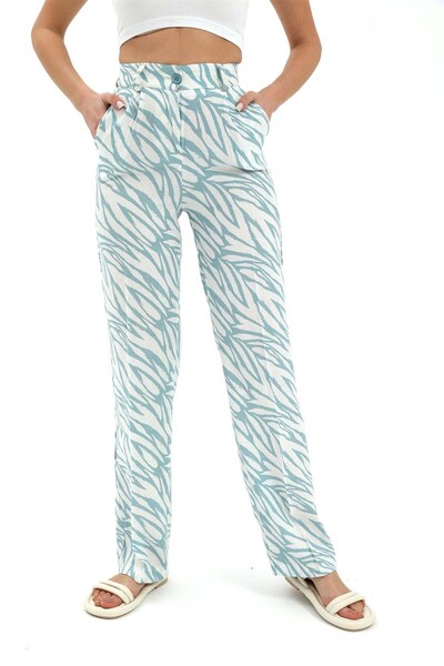 VELİZADE Γυναικείο μοντέλο άνεσης με φαρδιά μπατζάκια που δεν διαγράφουν τη σ...