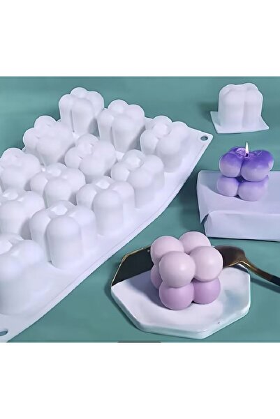 Guest Concept 1 Adet Çok Amaçlı 15'li Silikon Mum Kalıbı Sabun için 3D Kalıp-...