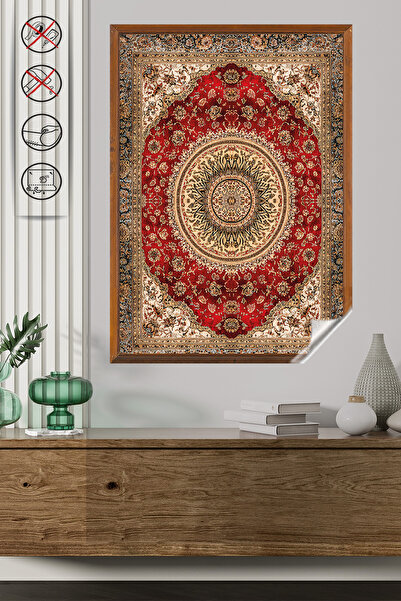 Akıllı Kağıt Statik Tutunma Özellikli Tablo - Poster Halı Desen (Model- 4)