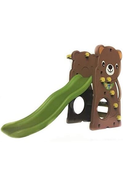 TOYMONARCH Bear Slide With Basketball Net CHD‑160 Toddler Playset (Ages 1‑5)