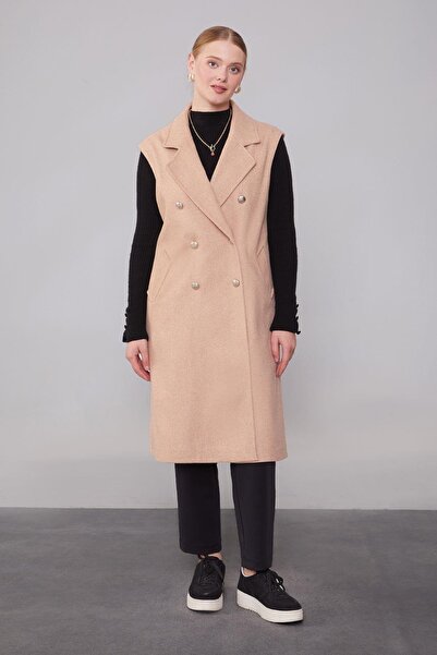 Levidor Toprak Maxi Size Cashmere Vest