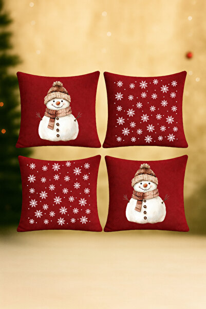 De'Vor مجموعة من 4 أغطية وسائد بتصميم السنة الجديدة
