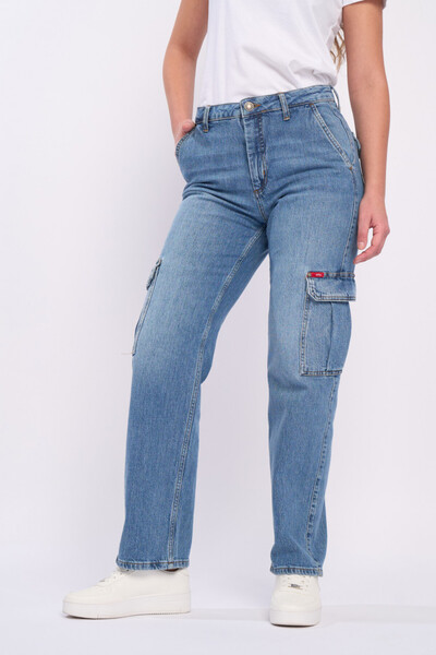 Lee Cooper Women's cargo jeans with patch pockets