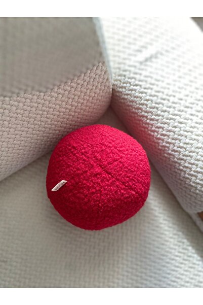 Suvolta Store Teddy Christmas Decorative Ball Pillow Red