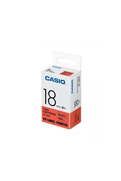 Casio 18mm Black on Red EZ-Label Cartridge | XR-18RD1