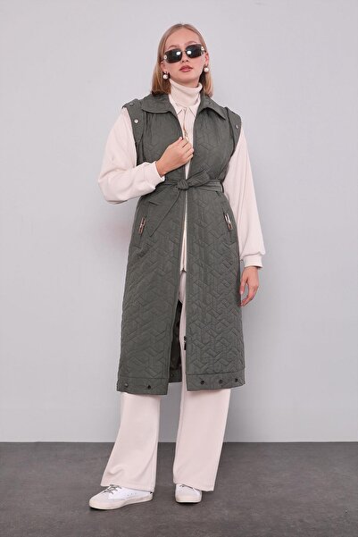 Levidor Khaki Pocket Accessory Detailed Vest