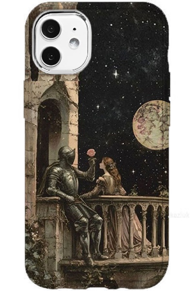 Turkuaz حافظة سيليكون فاخرة متوافقة مع هاتف Iphone 11 بتصميم Knight in Love