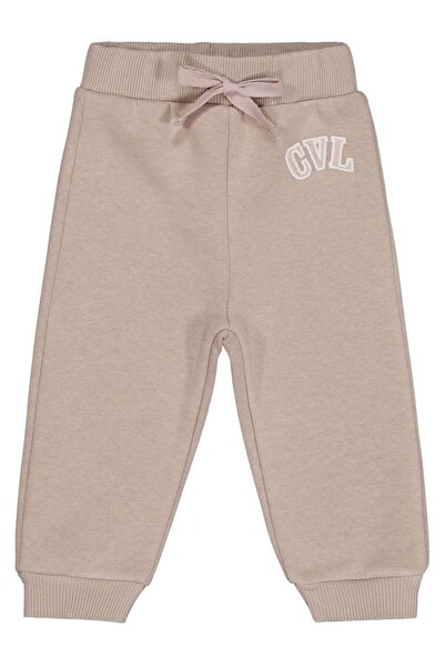 Civil Baby بنطلون رياضي مطرز من Cvl للأطفال من 6 إلى 18 شهرًا - بيج من 9 إلى ...