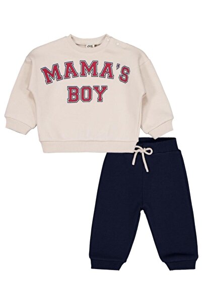 Civil Baby Mama's Boy Printed 6-18 Months Set - Beige 18-24 Months