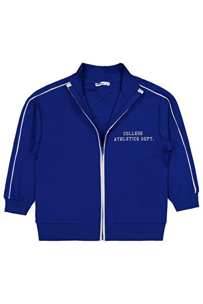 Civil Boys College Atletic Embroidered Piped 10-13 Years Old Cardigan - Blue 12-13 Years Old