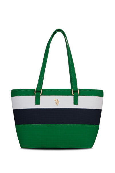 U.S. Polo Assn. Geantă de umăr pentru femei verde-albastru închis-alb Us26261
