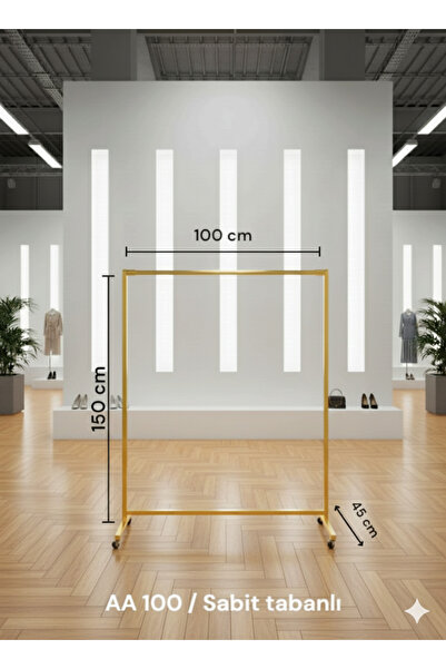 NovaLand Metal Konfeksiyon Ayaklı Elbise Askılık Sabit 150x100x45