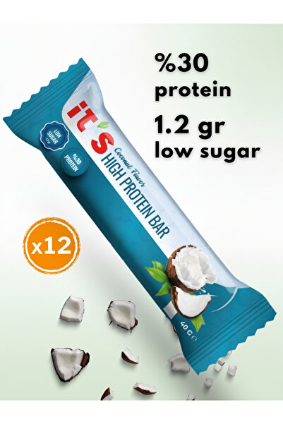 it's بار عالي البروتين - بنكهة جوز الهند - 40 جرام × 12 قطعة