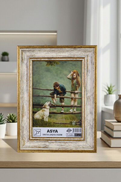 Asya Çerçeve Dekoratif Antik Desenli 10x15 Ayaklı Plastik Fotoğraf Çerçevesi