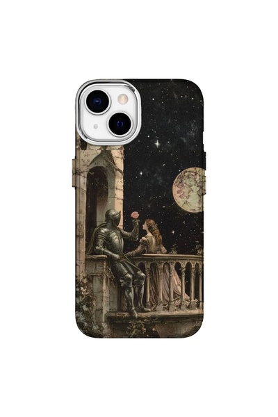 Turkuaz Luxury Silicone Case with Loverly Knight Design Compatible with iPhone 13