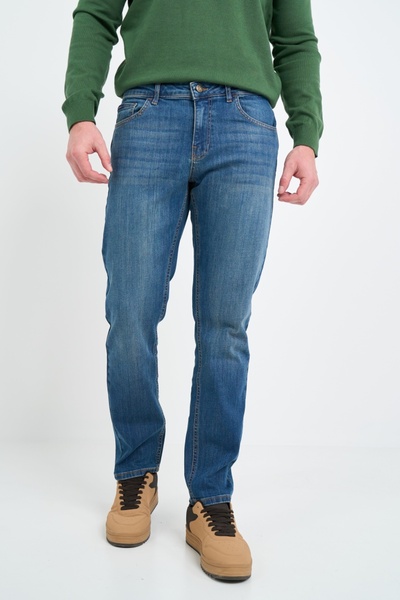 KVL by KENVELO Blugi barbat straight cu aspect decolorat