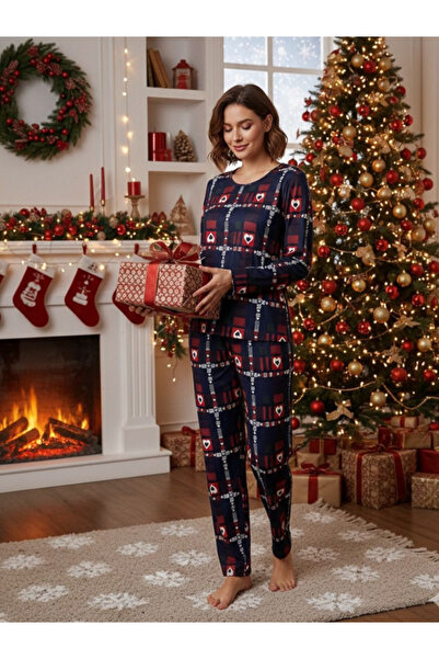 BERNEO Γυναικείο σετ πιτζάμες με θέμα την Πρωτοχρονιά