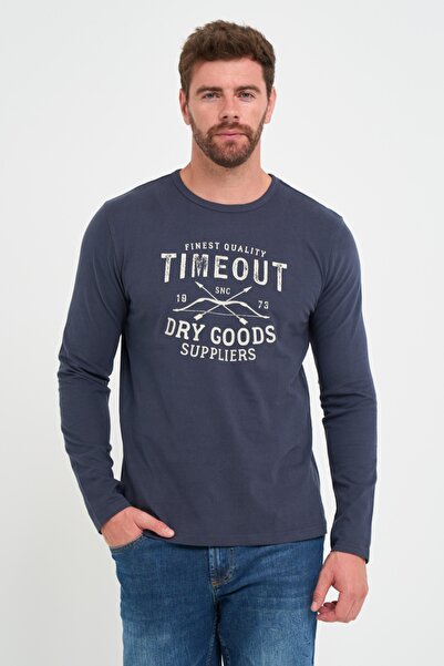 Timeout Tricou barbat cu maneca lunga si imprimeu