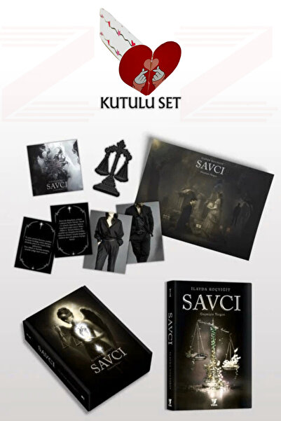 Vera Kitap Savcı (CİLTLİ-KUTULU) - Özel Tasarım Kalp Ayraç Poster ve Kart Hediye