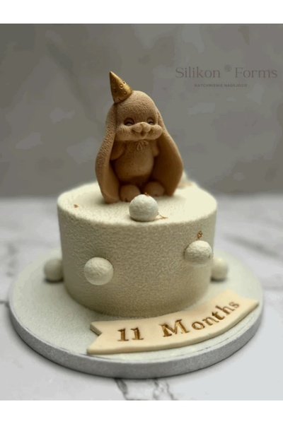 SiliconForms Silicone mold Bunny blowing out a candle