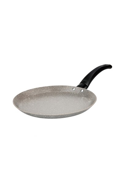 Zilan Pancake Pan 24 cm, Aluminum with Granite Non-Stick Interior, Fixed Handle, Black