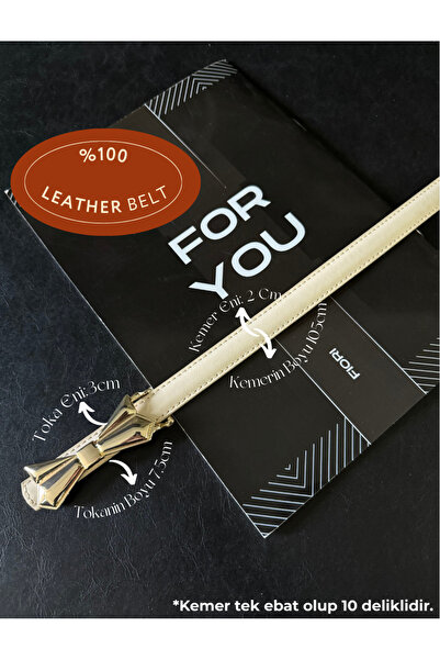 Fiori Genuine Curved Leather Thin Women's Belt with Bow Tie Buckle, Coat Belt, Shirt Belt, Dress Belt