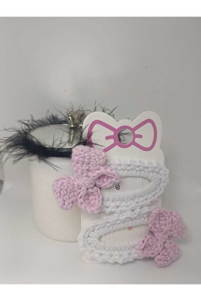 elaa aksesuar Handmade Floral Bowknot Snap Knit Buckle