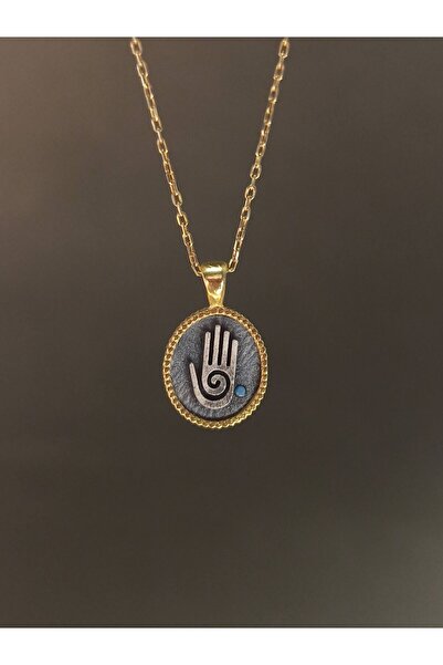 TREND Gümüş Fatmanın Eli Kolye, Hamsa Kolye, Yılbaşı Hediyesi Kadın Gümüş Kolye