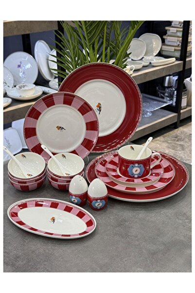 ROY KING 48 Parça Qush Bone Porselen Kahvaltı Takımı