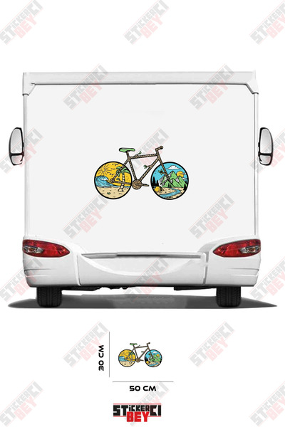 STİCKERCI BEY Nature Patterned Bicycle Visual Caravan Sticker Coating