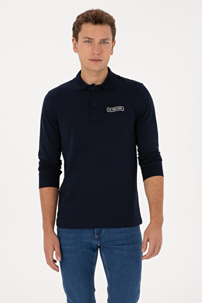 U.S. Polo Assn. Erkek Regular Fit Polo Yaka Lacivert Sweatshirt 50315454-VR033