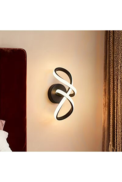Elektroyou Sahra Modern Siyah Dekoratif Günışığı Ledli Aplik