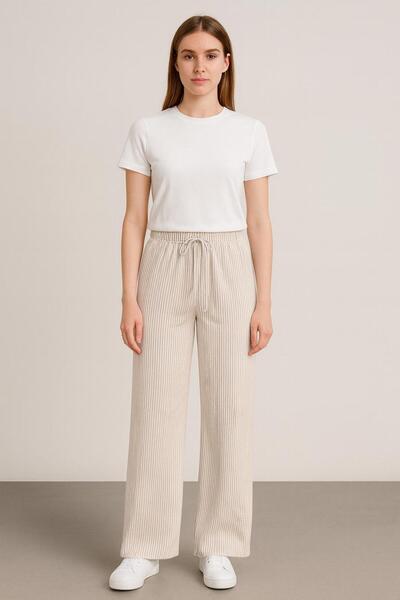 Freshness 9999 Pantaloni de pijama cu dungi elastice pentru femei