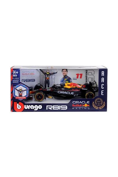 BBURAGO 1:24 Oracle Red Bull Racing RB19 Figürlü Formula 1 Yarış Arabası