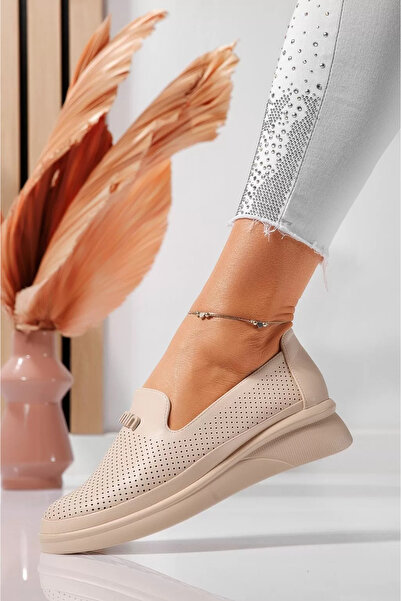 Zaira Дамски бежови ежедневни обувки от екокожа Janet #21646 - 39