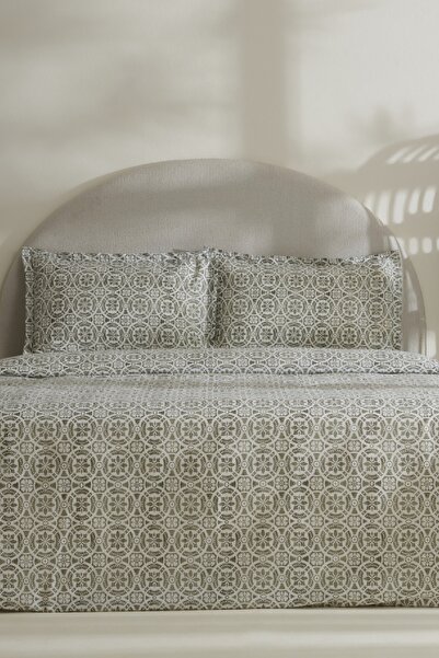 Karaca Home طقم غطاء لحاف Lea أخضر مفرد مصنوع من القطن بنسبة 100%