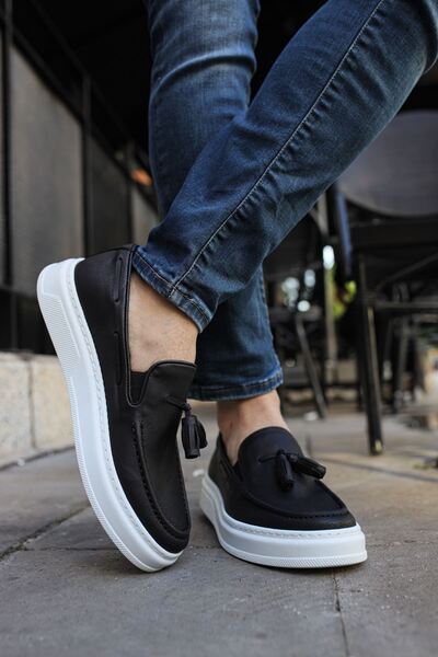 Lucy Shoes حذاء YG127 Loafer-X للرجال كلاسيكي يومي بدون أربطة من جلد الكورسيك...