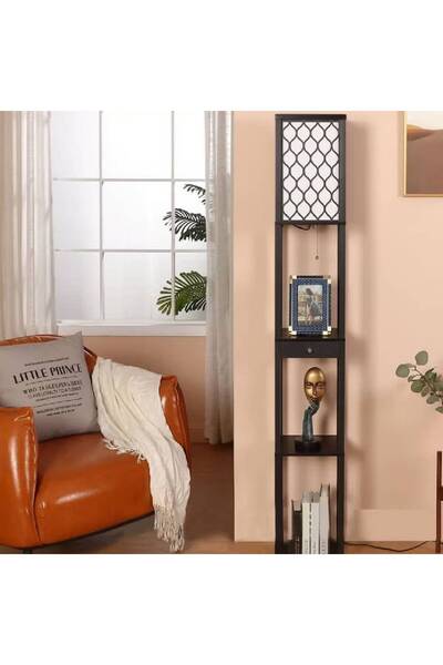 NKX Nordic Modern Bedroom linen cover Standing Floor vertical lamp 9W Remote controllable with USB