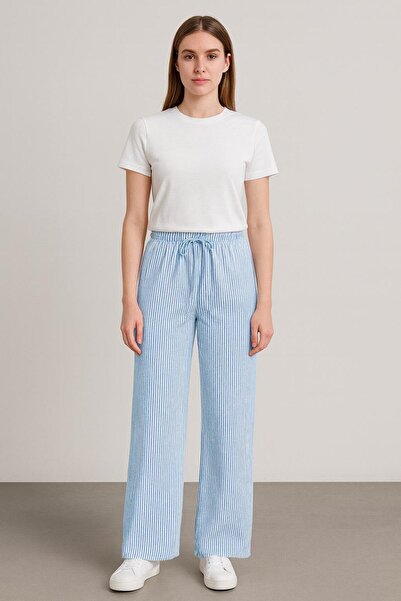 Freshness 9999 Women's Waterway Elastic Striped Pajama Bottoms