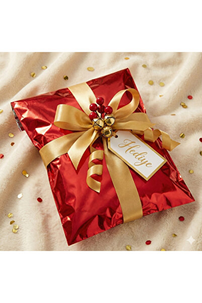 shopExxtra 17x25 Cm KIRMIZI 10 Adet Yapışkanlı Metalize Hediye Poşeti ,hedye Ambalaj Paketi