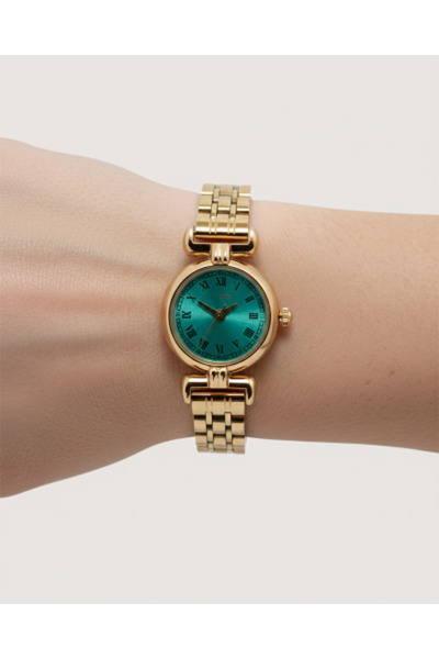 season ساعة ذهبية مستديرة