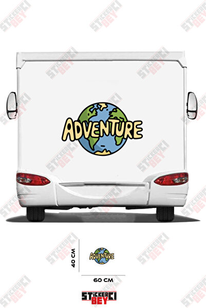 STİCKERCI BEY Adventure Written World Visual Caravan Sticker Coating