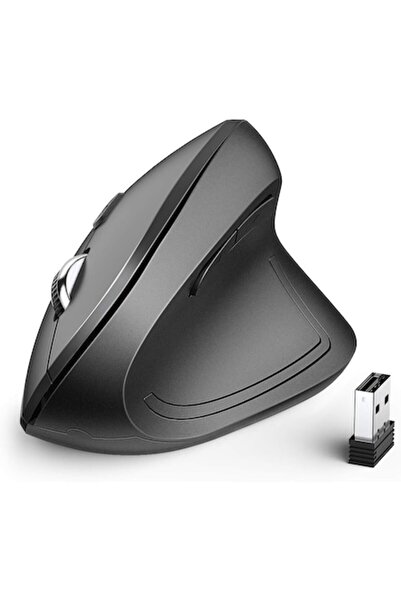 iClever Mouse wireless vertical ergonomic WM-101, 6 butoane, 1000/1600/2000/2400 DPI, negru