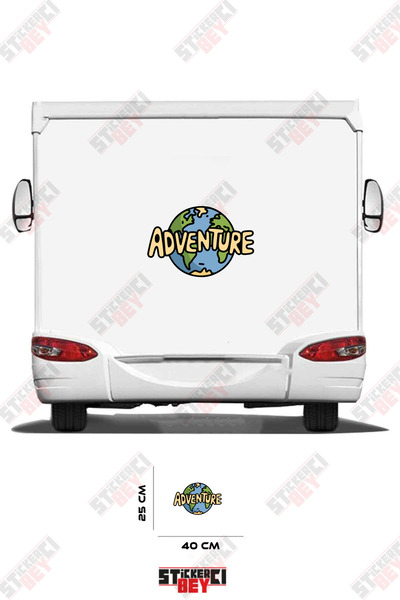 STİCKERCI BEY Adventure Written World Visual Caravan Sticker Coating