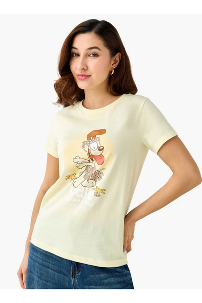 SP Characters Cotton T-shirt with Odie Print