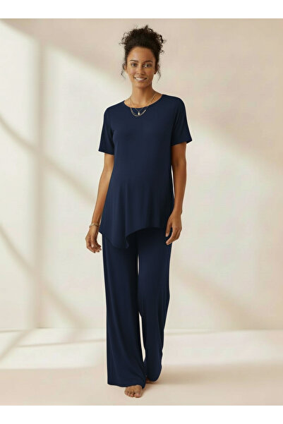 SARE ERKMEN ملابس الأمومة من القطن الممشط ( قماش قابل للتمدد ) طقم علوي وسفلي