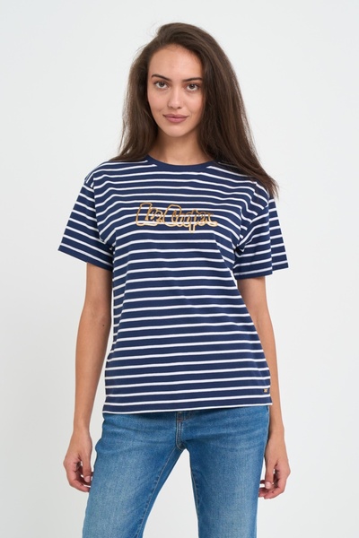 Lee Cooper Women's T-shirt with striped pattern and embossed logo